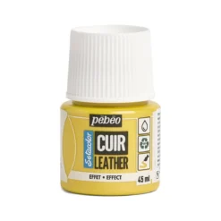Pebeo Cuir Leather Duochrome 45 ml läderfärg, färgar även PU läder – gul & lila