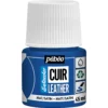 Pebeo Cuir Leather 45 ml läderfärg, färgar även PU läder – Ultramarin blå, matt satin-finish