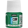 Pebeo Cuir Leather 45 ml läderfärg, färgar även PU läder – Grön, matt satin-finish