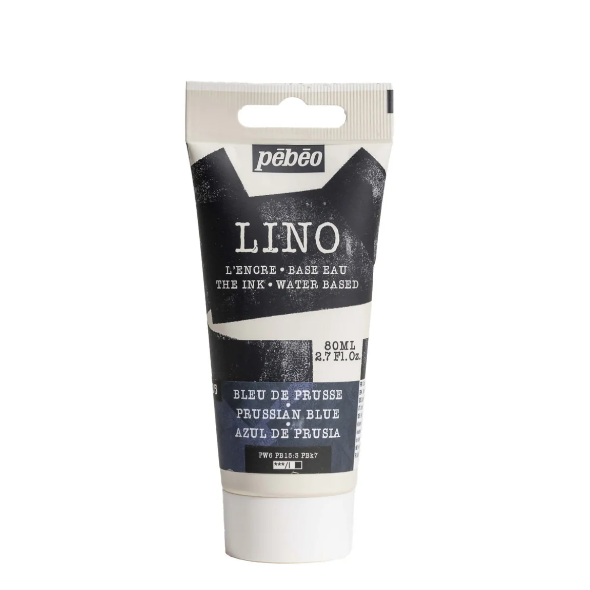 Pebeo Lino Ink 80 ml, vattenbaserad linoleumfärg – Prussian Blue