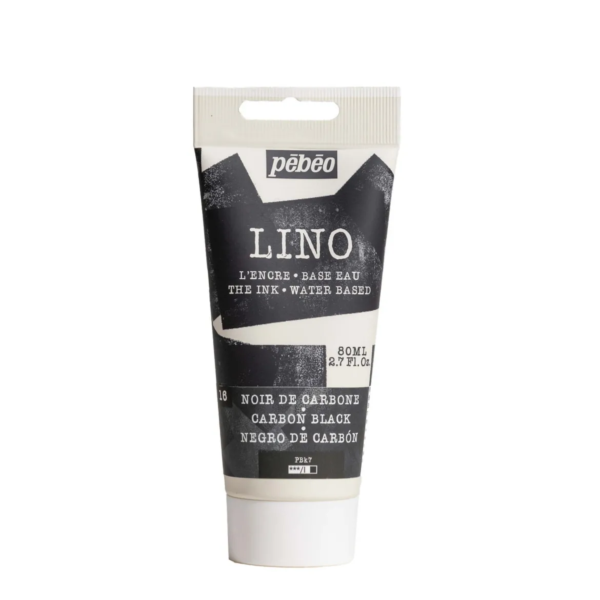 Pebeo Lino Ink 80 ml, vattenbaserad linoleumfärg – Carbon Black