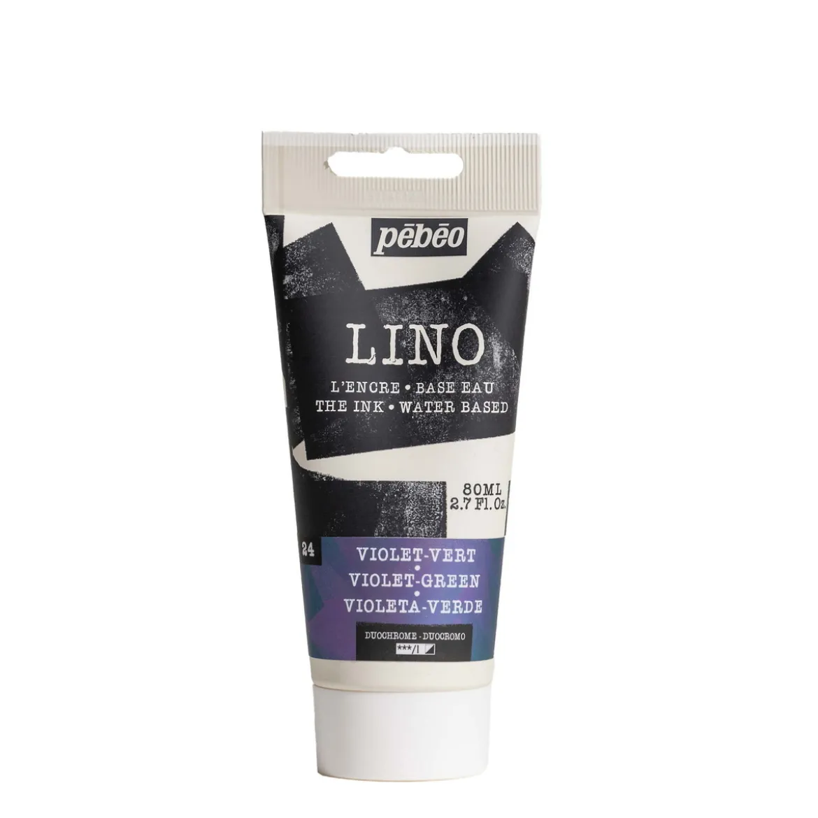 Pebeo Lino Ink 80 ml, vattenbaserad linoleumfärg – Fluorescent Pink