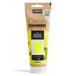 Pebeo Origin Acrylics akrylfärg 120 ml Fluorescent yellow 46