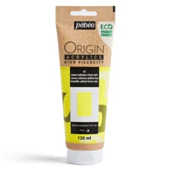 Pebeo Origin Acrylics akrylfärg 120 ml Lemon cadmium yellow hue 01
