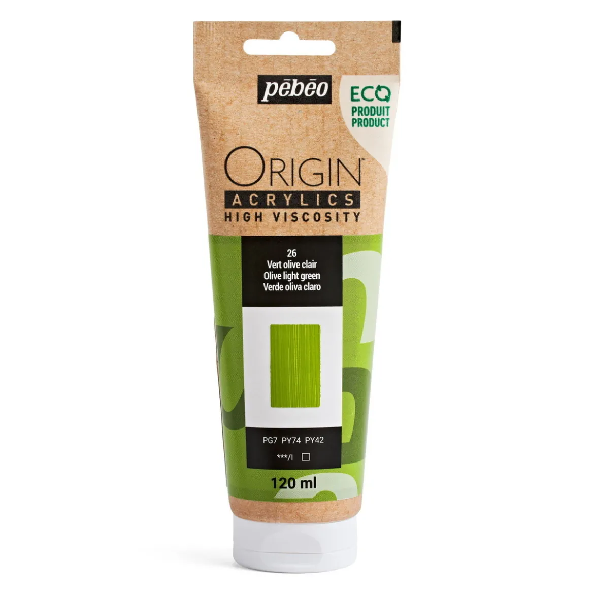 Pebeo Origin Acrylics akrylfärg 120 ml Olive light green 26