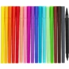 Pennor med dubbelspets 18-pack, tuschpennor med penselspets & normal spets