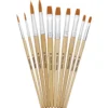 Penselset basic rund/flat 10st