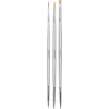 Penselsetmultifunktion, 3-pack syntetpenslar med metallkulor
