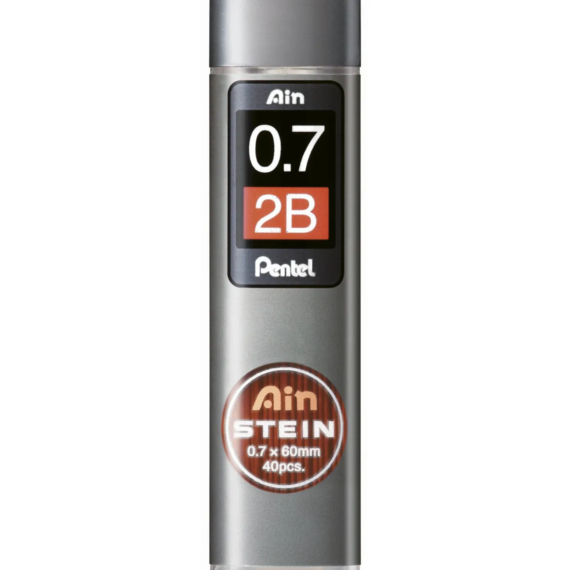Pentel blyertsstift refill – 0,7 mm 2B. Innehåller 40 stift.