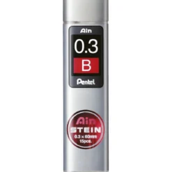 Pentel blyertsstift refill – 0,3 mm B. Innehåller 15 stift.