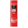 Pentel röda blyertsstift refill – 0,5 mm. Innehåller 20 stift.