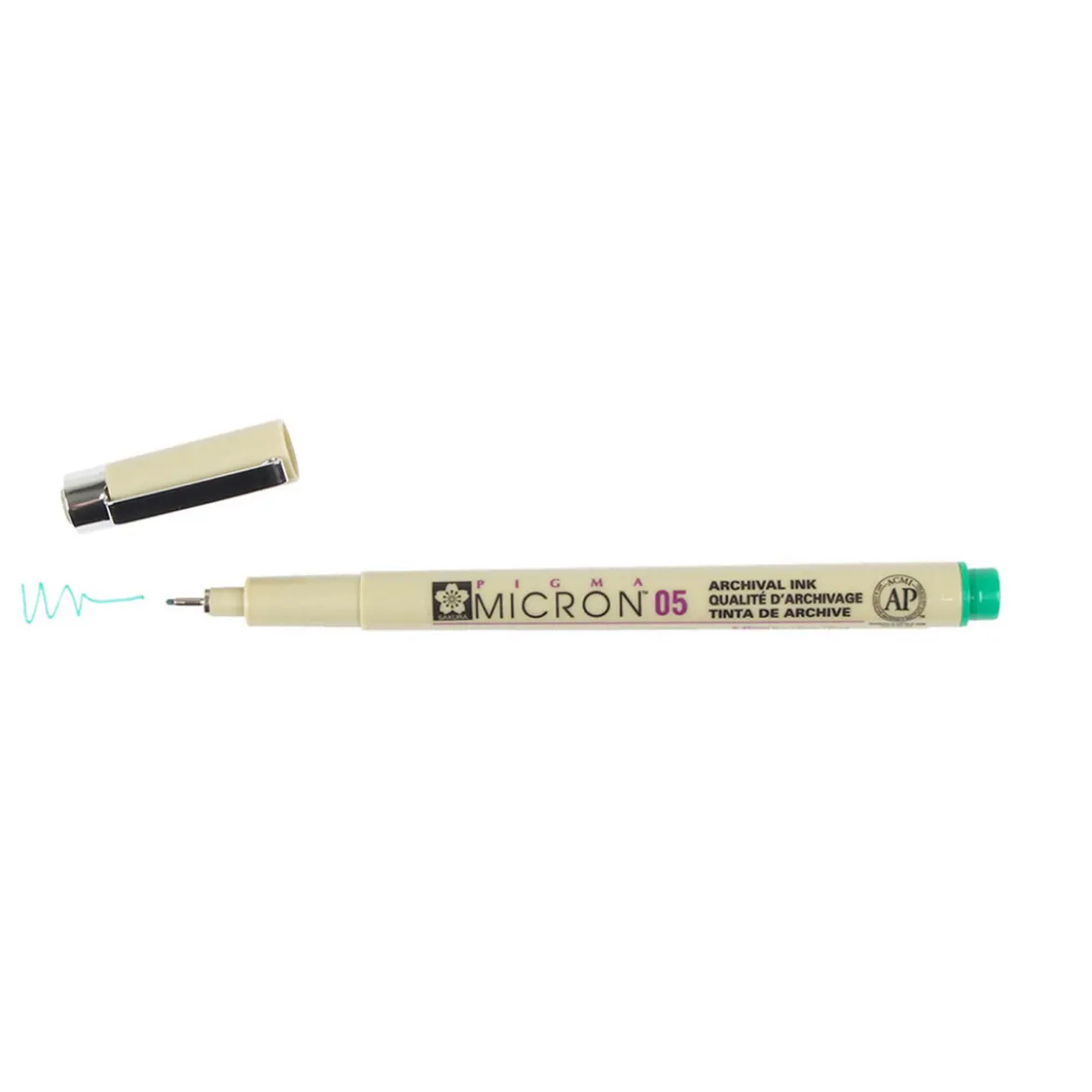 Pigma Micron 05 grön 0,45 mm