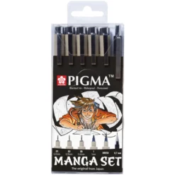 Pigma Micron Manga set 6st