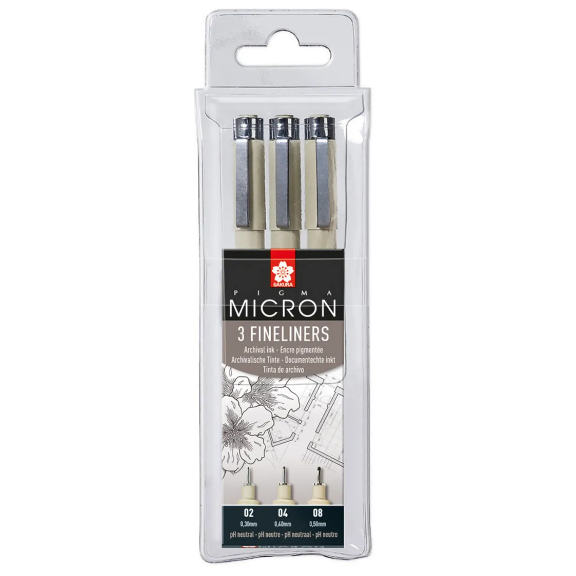 Pigma Micron set 3p 0,30-0,5mm
