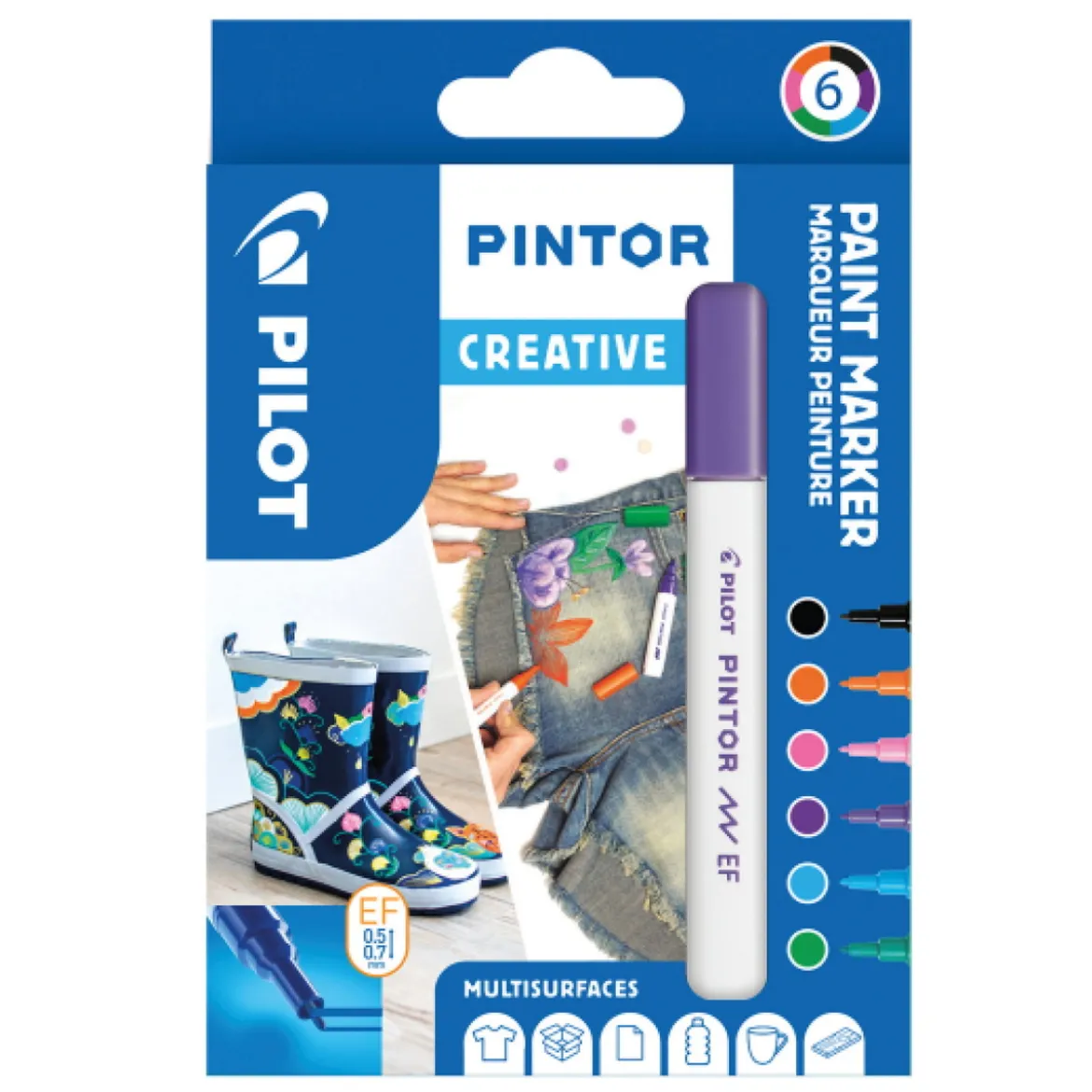 Pilot Pintor EF Creative 6-pac