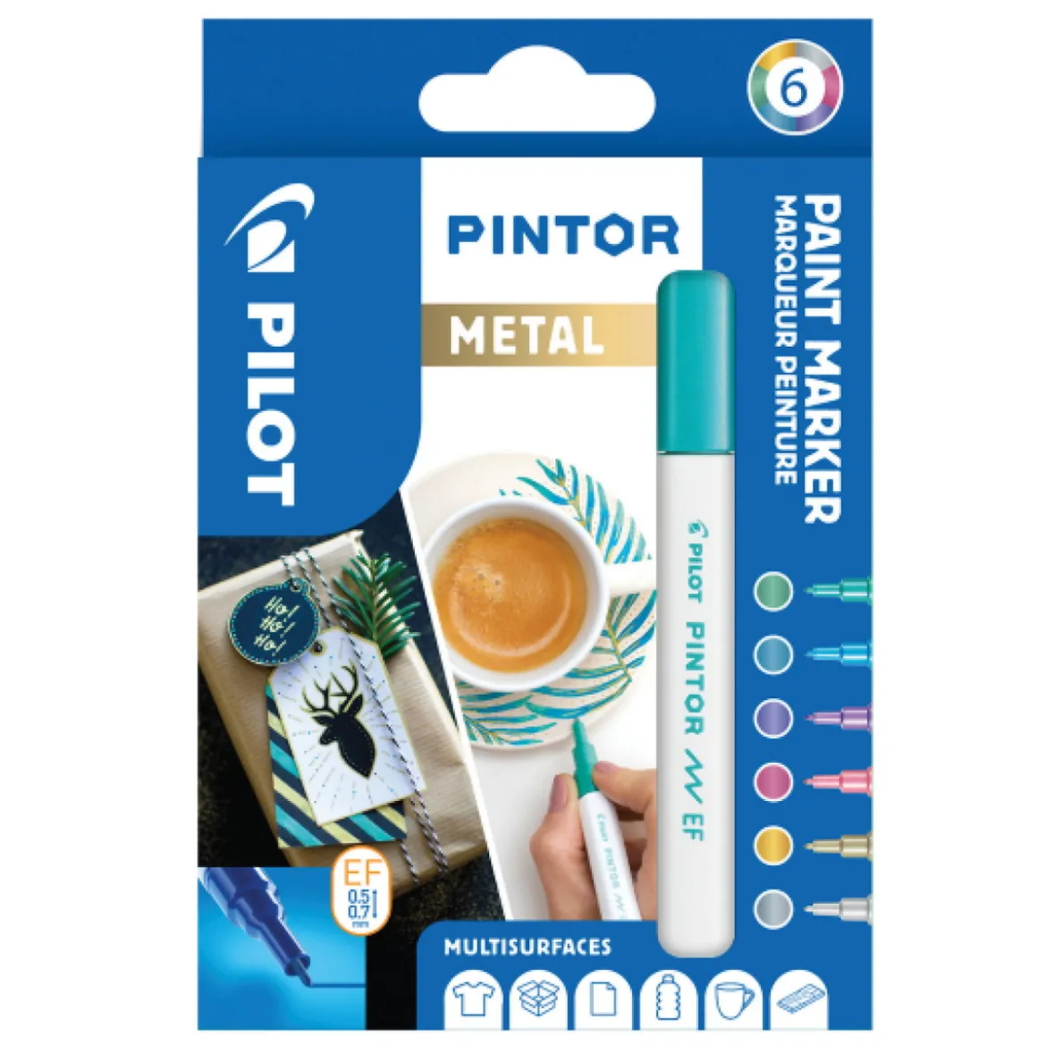 Pilot Pintor EF Metal 6-pack