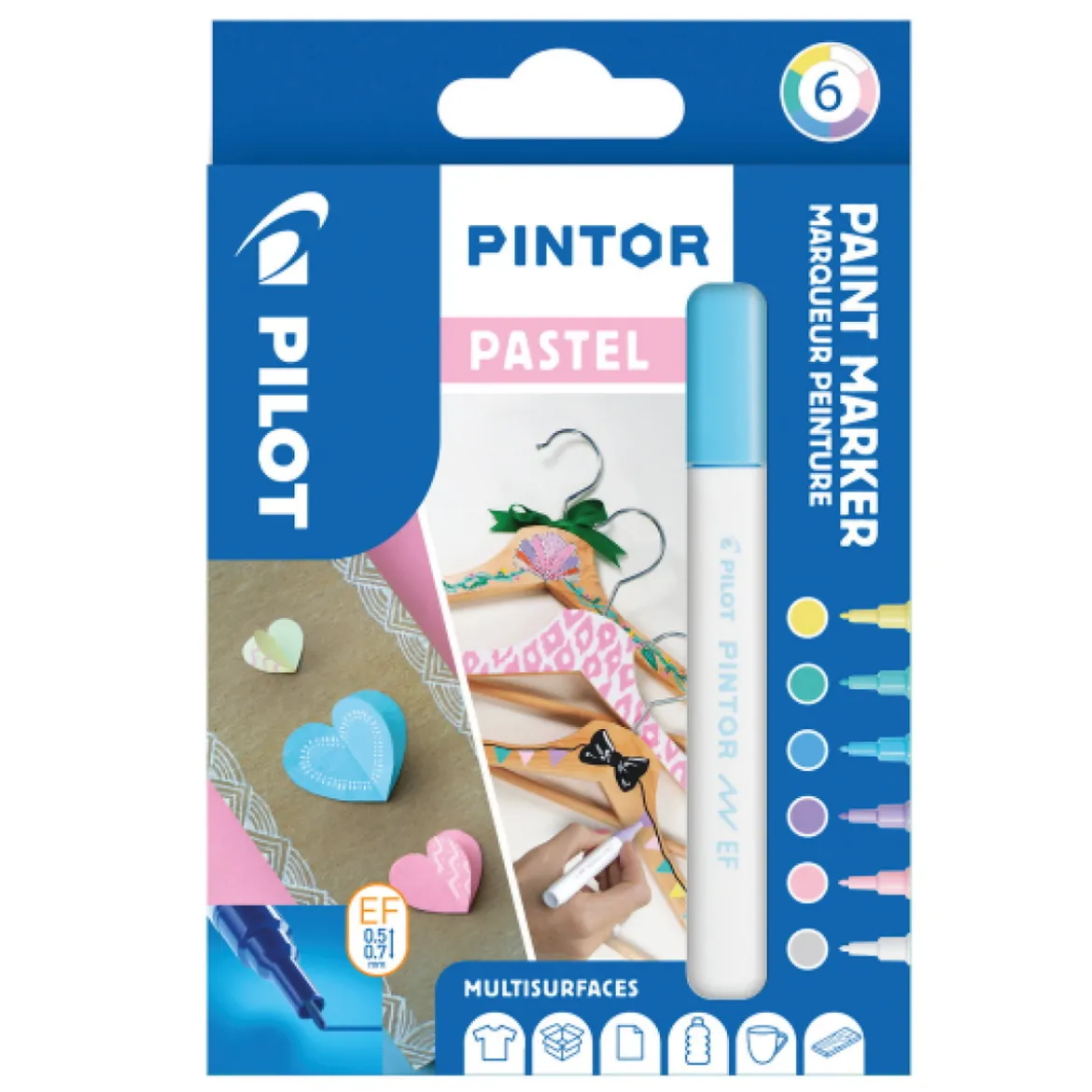 Pilot Pintor EF Pastel 6-pack