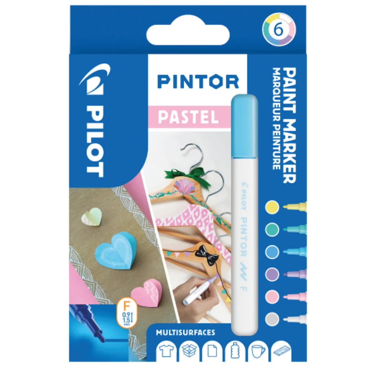 Pilot Pintor F Pastel 6-pack