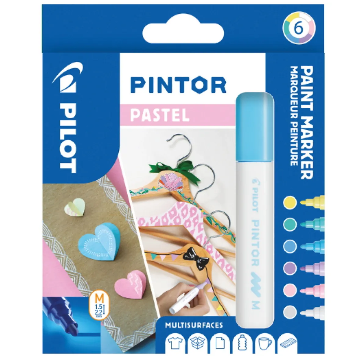Pilot Pintor M Pastel 6-pack