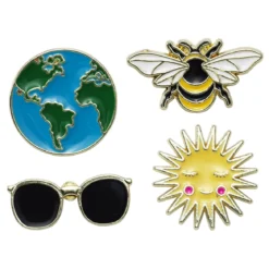 Pins / motivknapp – Environment 4 st
