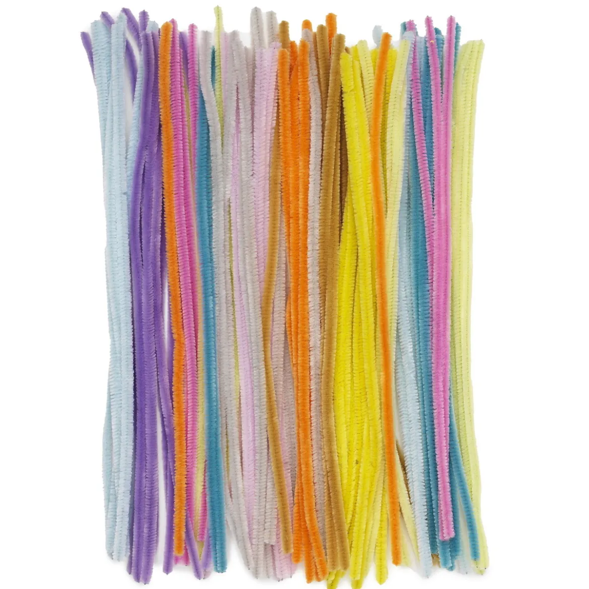 Piprensare pastellmix, 30 cm långa, Ø6 mm, 100 st.