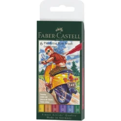 PITT artist pen set brush 6-pack – Colour wheel