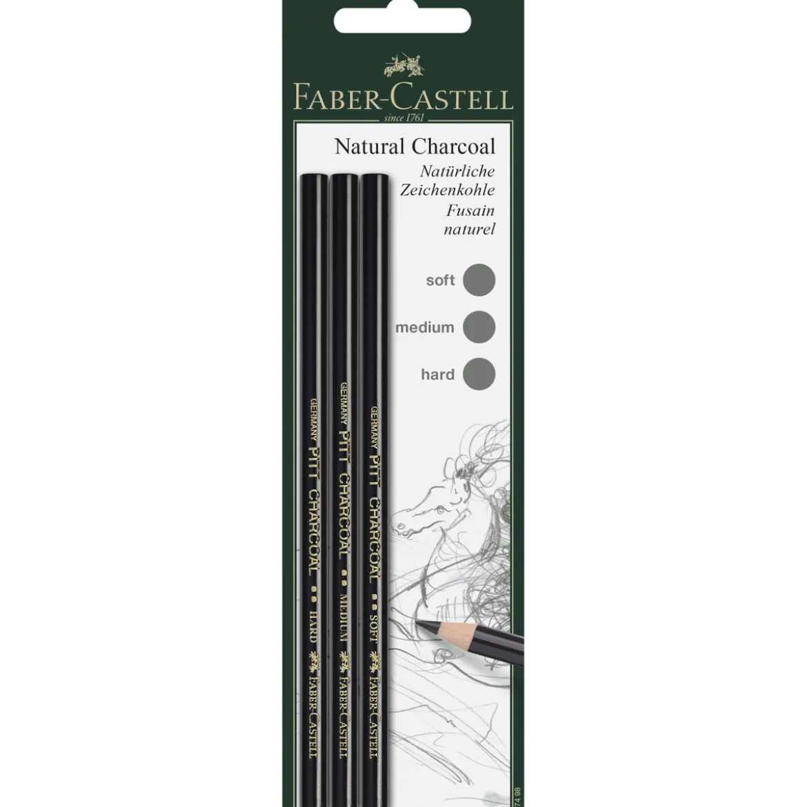 PITT ritkolspennor Natural 3p