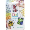 Pixelhobby Kit Cool – 3 nyckelringar à 30×40 mm, 8 pixelplattor och mönsterhäfte