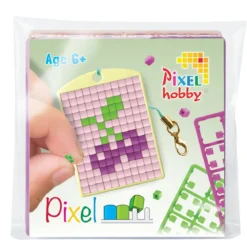 Pixelhobby Mini-kit körsbär – med nyckelring 30×40 mm & 3×144 pixlar