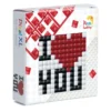 Pixelhobby XL Startset – Love / I love you, 60×60 mm pixelplatta + 3×60 pixlar