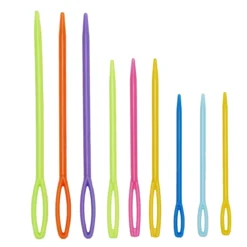Plastnålar 9-pack, barnvänliga nålar i 3 storlekar – 5,5 / 7 / 9 cm