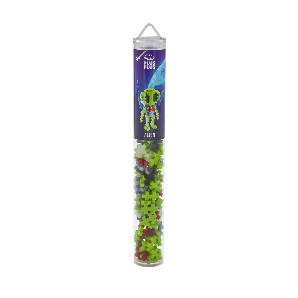 Plus-Plus Tube Alien, tub med 100 bitar som blir en utomjording!