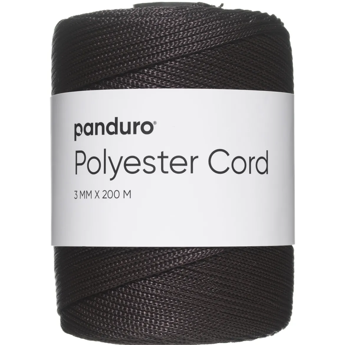 Polyestersnöre 200 meter, Ø3 mm, mörkbrun