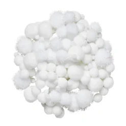 Pom Pom mix 150 st vita – massor av fina fluffiga pompom-bollar!
