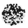 Pom Pom mix svarta & vita mini, Ø5–7 mm, 400 st.