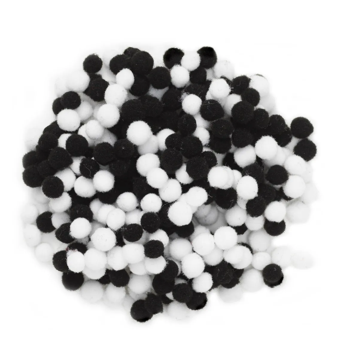 Pom Pom mix svarta & vita mini, Ø5–7 mm, 400 st.