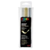 Posca Brush PC-350 3-pack – guld / silver / vit
