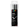 Posca Brush PC-350 3-pack – svart / svart / vit