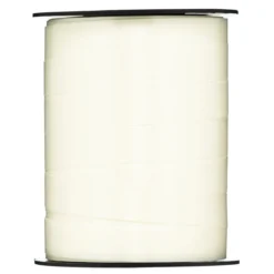 Presentband 150 meter på rulle, 1,5 cm brett – glänsande ivory / elfenben