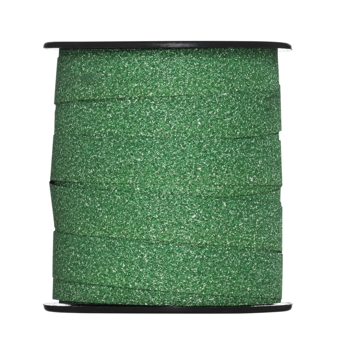 Presentband 25 meter på rulle, 1 cm brett – glitter grön