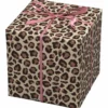Presentpapper på rulle 10 m × 57 cm – beige papper med leopardmönster