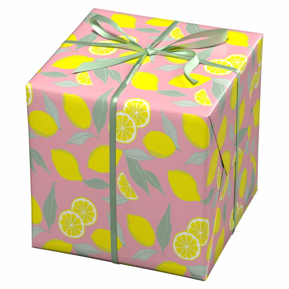 Presentpapper på rulle 10 m × 57 cm – citroner i olika varianter