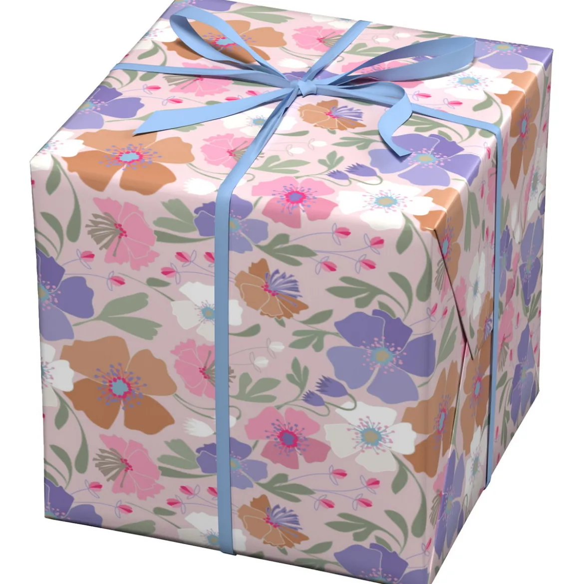 Presentpapper på rulle 10 m × 57 cm – en stillsam och vacker blomsteräng