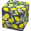 Presentpapper på rulle 10 m × 57 cm – mörkgrått papper med olika citroner