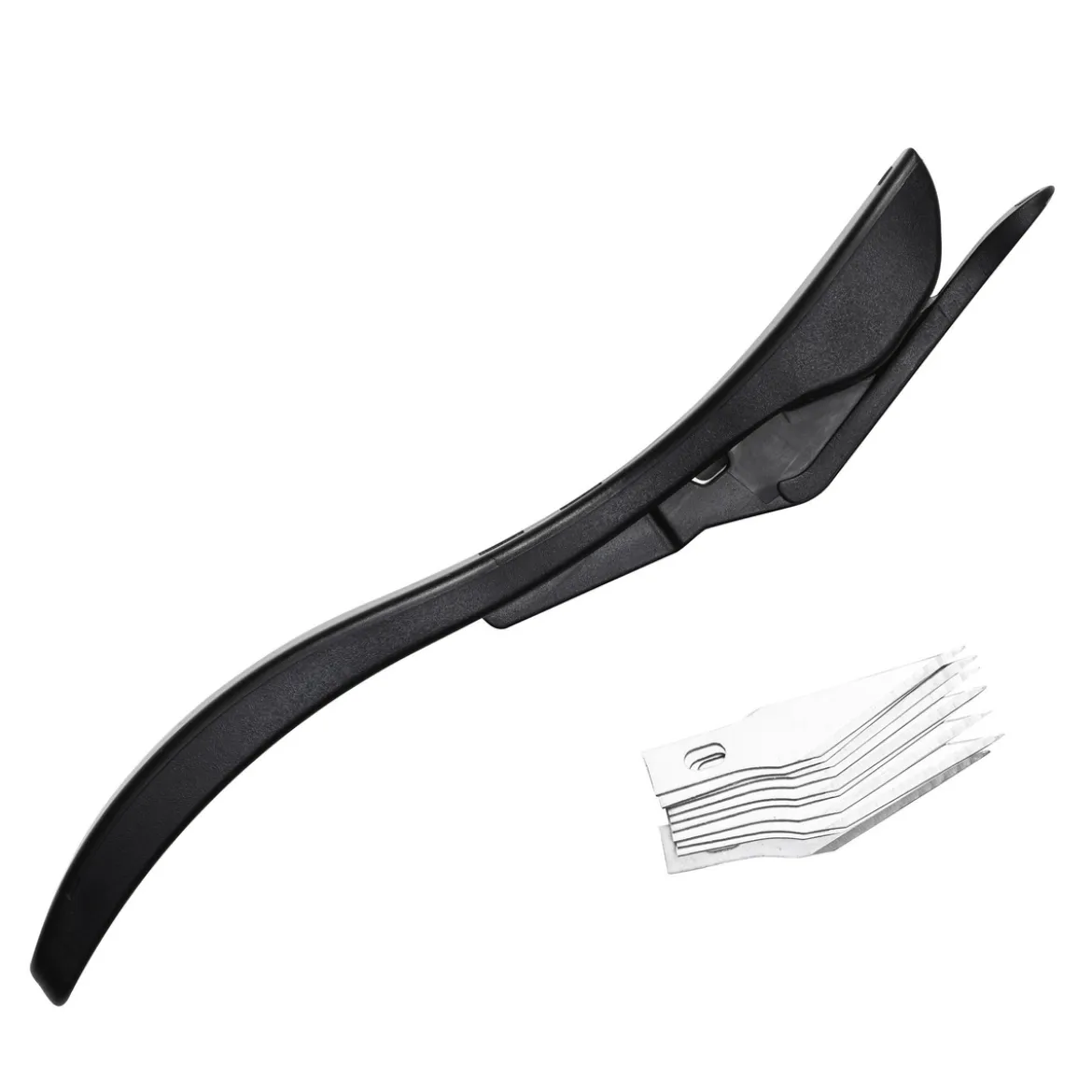 Presentpappersskärare, pappersskärare, längd 14,5 cm + 10 extra knivblad