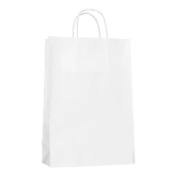 Presentpåse vit 5-pack, av papper 22×31×10 cm