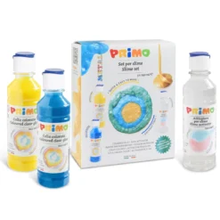 Primo Slime Lab Metallic – 2×240 ml metallic slimefärg + 240 ml slime-aktiverare