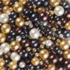 Pärlmix glas guld/brun 130 g