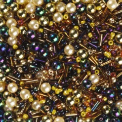 Pärlmix glas guld 120 g