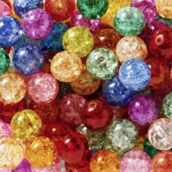 Pärlmix glas 8 mm krackelerade